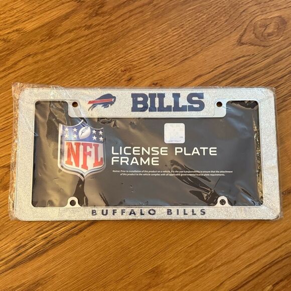 NFL Buffalo Bills Chrome Metal License Plate Frame NWT Logo - Picture 5 of 5